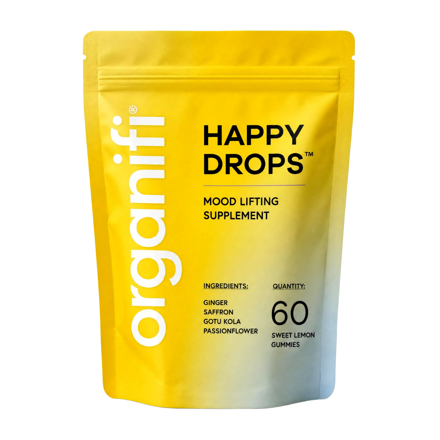 Organifi Happy Drops Sweet Lemon Flavor 60 Gummies